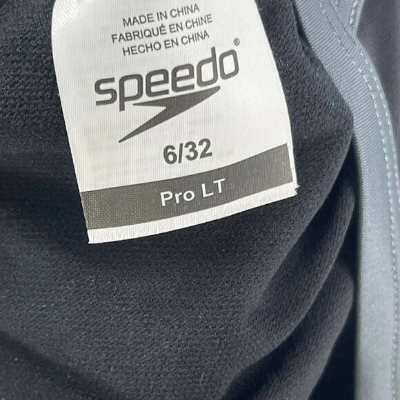 Speedo Pro LT Swimsuit One Piece Womens Size 6 Black & Gray Scoop Cross Back - Picture 5 of 5